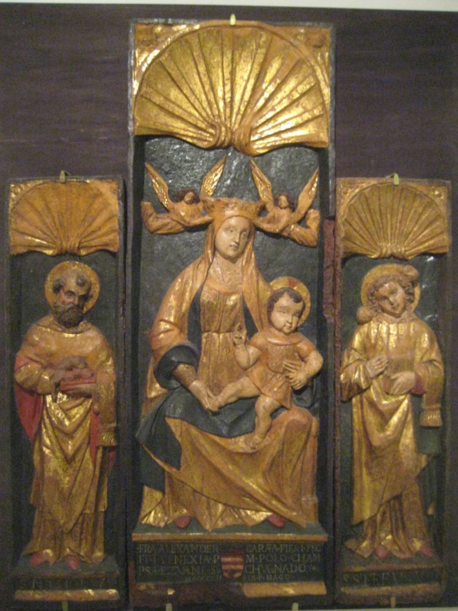 Trittico ligneo di P. Campsa e G. Malines